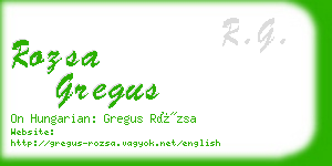 rozsa gregus business card